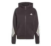 Women's full zip hoodie adidas Stadium 3-Stripes Marron L