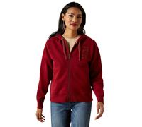 Women's full zip hoodie Ariat Stitched Rouge S