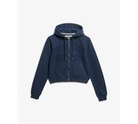 Women's full zip hoodie Superdry Athletic Tonal Crop Bleu M