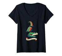 Women's Fun Art Everything is Ok V-Neck T-Shirt