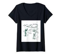 Womens Fun Golfer Swings with Style on The Fairway Club Green, Gift V-Neck T-Shirt