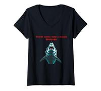 Womens Fun Graphic-You're Gonna Need A Bigger Spaniard V-Neck T-Shirt