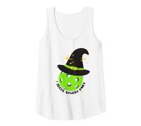 Womens Fun Halloween Pickleball Witch Shirt I Serve Wicked Dinks Tank Top