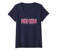 Womens Fun MUD Run Squad Buddies Sisters Mudding Sistas Muddy V-Neck T-Shirt