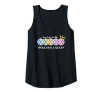 Womens Fun Pickleball Shirt Women Bow Down to This Pickleball Queen Tank Top