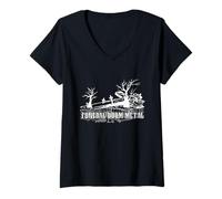 Womens Funeral Doom T-Shirt Metal Concert Festival Darkness V-Neck T-Shirt