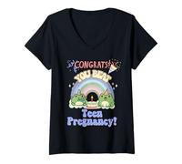 Womens Funny 20th Birthday Congrats You Beat Teen Pregnancy Frog V-Neck T-Shirt