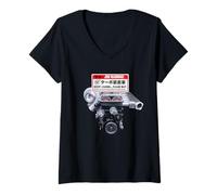 Women's Funny 2JZ Engine JDM Warning Label - Boost Loading V-Neck T-Shirt