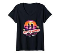Women's Funny 50th Wedding Anniversary Graphic V-Neck T-Shirt