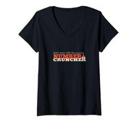 Women's Funny Accounting Number Cruncher V-Neck T-Shirt