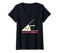 Womens Funny Acute Angles Math Puns Arithmetic Students V-Neck T-Shirt