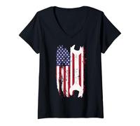 Womens Funny Adult Work Joke Humor Sarcastic Rude Auto Mechanic V-Neck T-Shirt