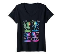 Womens Funny Algebra Dance Function Math Teacher Geek Idea for Kids V-Neck T-Shirt