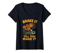 Womens Funny Animal Lover Squirrel Humor Wildlife Rescue Nature V-Neck T-Shirt