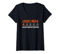 Womens Funny Anti Propaganda Legacy Media Would Not Recommend V-Neck T-Shirt