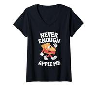 Womens Funny Apple Pie or Apple Pies Retro V-Neck T-Shirt