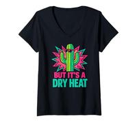 Womens Funny Arizona Cactus But It’s A Dry Heat Desert Vibes V-Neck T-Shirt