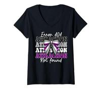 Womens Funny Asexual Pride Flag Error 404 Attraction Not Found V-Neck T-Shirt
