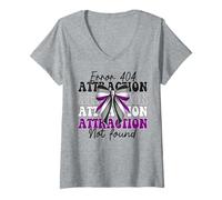 Womens Funny Asexual Pride Flag Error 404 Attraction Not Found V-Neck T-Shirt