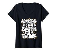 Women's Funny Aspergers Awareness V-Neck T-Shirt