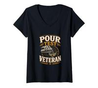 Women's Funny Bartender Humor Joke Pour Test V-Neck T-Shirt