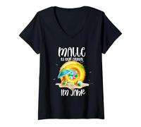Women's Funny Beach Malle is only Available Once a Year V-Neck T-Shirt