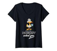 Womens Funny Bird Coffee Quote Sarcastic Nobody Asked You Men Women V-Neck T-Shirt