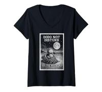 Womens Funny Bird Dodo It’s The Weekend Lazy Animal Graphic V-Neck T-Shirt