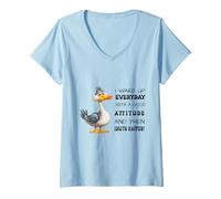 Womens Funny Bird Grumpy Duck Sarcastic Quote Humor Joke Men Women V-Neck T-Shirt