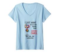 Womens Funny Bird Quote Sarcastic I Dont Care Men Women V-Neck T-Shirt