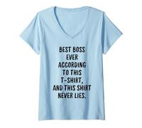 Women's Funny Boss Quote About Being The Best in The Office V-Neck T-Shirt