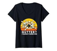 Women's Funny Bowling Gutter I Hardly Knew Her, Bowling League Night V-Neck T-Shirt