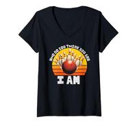 Women's Funny Bowling Who Do You Think You are I Am Bowling Classic V-Neck T-Shirt