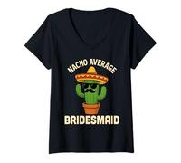 Women's Funny Bridesmaid Wedding Mexican Engagement Cinco de Mayo V-Neck T-Shirt