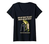 Women's Funny Broken Femur Surgery V-Neck T-Shirt