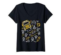 Womens Funny Bus Driver I Love My Job Little Reasons Back to School V-Neck T-Shirt