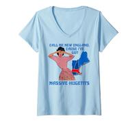 Womens Funny Call Me New England Cause I Ve Got Massive Hugetits V-Neck T-Shirt