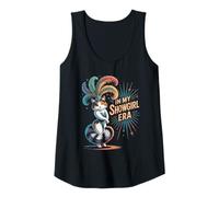 Womens Funny Cat in Show Girl Era Outfit Meme Kitty Women Girls Tank Top