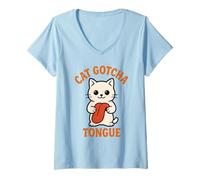 Womens Funny Cat Jokes For Men Women Kids Humor Humour V-Neck T-Shirt