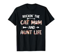 Women's Funny Cat Lover Rockin' the Cat Mum and T-Shirt