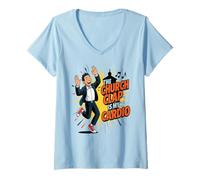 Womens Funny Catholic Church Clap is my Cardio Faith Driven V-Neck T-Shirt