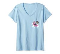 Women's Funny Cavalier King Charles Pocket Pool Float Flamingo Beach V-Neck T-Shirt