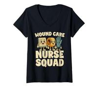 Women's Funny Certified Wound Nurse Practitioner V-Neck T-Shirt