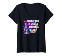 Women's Funny Chess Player Accidental Gambit Blunder Quote V-Neck T-Shirt