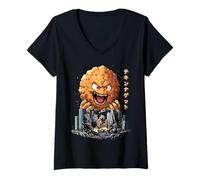 Womens Funny Chicken Nugget Nugget Nug Kaiju Monster Japanese V-Neck T-Shirt