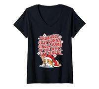 Womens Funny Christmas Corgi Meme Just Gonna Jingle Some Popular V-Neck T-Shirt