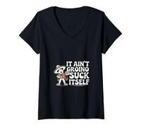 Women's Funny Cinco De Mayo Saying It Aint Gonna Suck Itself V-Neck T-Shirt