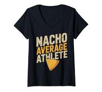 Womens Funny Competitive Eating Nacho Eater Contest V-Neck T-Shirt