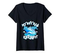 Womens Funny cool Cruising vacation wife girlfriend Big Deck Energy V-Neck T-Shirt