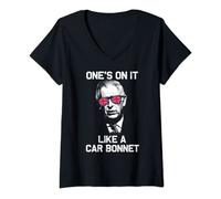 Womens Funny Coronation King Charles is On It Like a Car Bonnet V-Neck T-Shirt